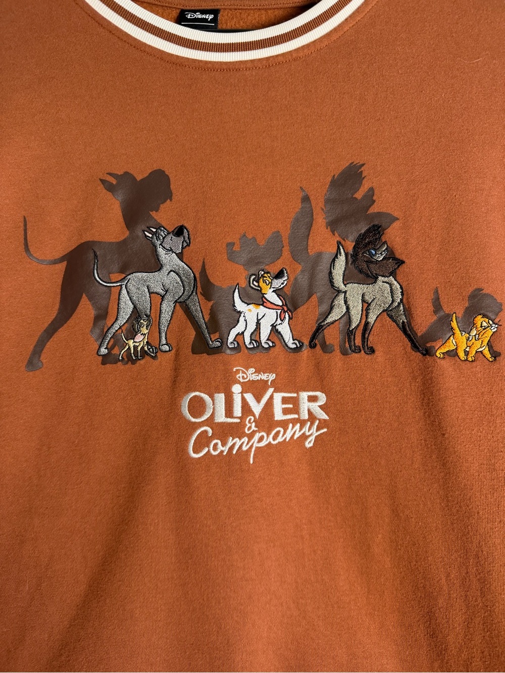 Her Universe Disney Oliver & Company Brown Varsity Sweatshirt S - Picture 2 of 5